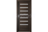 PORTA Doors SET Rámové dvere VERTE PREMIUM D.7 skloMat, 3Dfólia Dub Tmavý+zárubeň