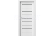PORTA Doors SET Rámové dvere KONCEPT A8, sklo Matné, Premium fólia Biela + zárubňa
