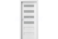 PORTA Doors SET Rámové dvere KONCEPT C4, sklo Matné, Premium fólia Biela + zárubňa