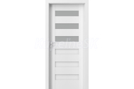 PORTA Doors SET Rámové dvere KONCEPT C3, sklo Matné, Premium fólia Biela + zárubňa