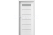 PORTA Doors SET Rámové dvere KONCEPT C1, sklo Matné, Premium fólia Biela + zárubňa