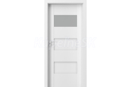 PORTA Doors SET Rámové dvere KONCEPT K1, sklo Matné, Premium fólia Biela + zárubňa