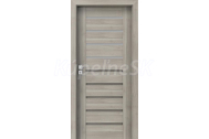 PORTA Doors SET Rámové dvere KONCEPT A4, sklo Matné, 3D fólia Agát Strieborný + zárubňa