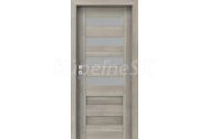 PORTA Doors SET Rámové dvere KONCEPT C4, sklo Matné, 3D fólia Agát Strieborný + zárubňa