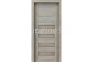 PORTA Doors SET Rámové dvere KONCEPT C2, sklo Matné, 3D fólia Agát Strieborný + zárubňa