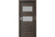 PORTA Doors SET Rámové dvere KONCEPT K2, sklo Matné, 3D fólia Dub Tmavý + zárubňa