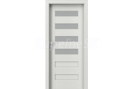 PORTA Doors SET Rámové dvere KONCEPT C4, sklo Matné, 3D fólia Wenge White + zárubňa