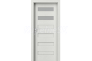 PORTA Doors SET Rámové dvere KONCEPT C2, sklo Matné, 3D fólia Wenge White + zárubňa