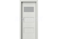 PORTA Doors SET Rámové dvere KONCEPT K1, sklo Matné, 3D fólia Wenge White + zárubňa