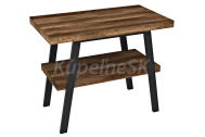 Sapho TWIGA umývadlový stolík 80x72x50 cm, čierna matná/dub tmavý
