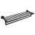 Sapho X-ROUND polička na uteráky s hrazdou 650x215x110mm, čierná