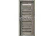 PORTA Doors SET Rámové dvere KONCEPT A2, sklo Matné, 3D fólia Dub Sibírsky + zárubňa