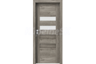 PORTA Doors SET Rámové dvere KONCEPT H2, sklo Matné, 3D fólia Dub Sibírsky + zárubňa