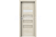 PORTA Doors SET Rámové dvere KONCEPT H1, sklo Matné, 3D fólia Dub Škandinávsky + zárubňa