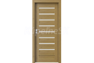 PORTA Doors SET Rámové dvere KONCEPT A8, sklo Matné, 3D fólia Dub Prírodný + zárubňa