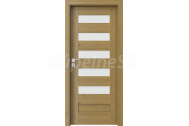 PORTA Doors SET Rámové dvere KONCEPT C5, sklo Matné, 3D fólia Dub Prírodný + zárubňa