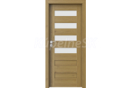 PORTA Doors SET Rámové dvere KONCEPT C4, sklo Matné, 3D fólia Dub Prírodný + zárubňa