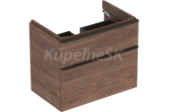 Geberit Smyle Square Skrinka pod umývadlo, 734x470x617mm, 2 zásuvky, závesná,orech hickory