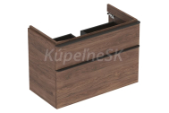Geberit Smyle Square Skrinka pod umývadlo, 884x470x617mm, 2 zásuvky, závesná,orech hickory