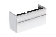 Geberit Smyle Square Skrinka pod umývadlo,1184x470x617mm, 2 zásuvky, závesná, biela lesklá