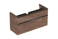 Geberit Smyle Square Skrinka pod umývadlo,1184x470x617mm, 2 zásuvky, závesná,orech hickory
