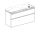 Geberit Smyle Square Skrinka pod dvojumývadlo,2 zásuvky,1184x470x617mm, lesklá biela