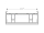 Geberit Smyle Square Skrinka pod dvojumývadlo,2 zásuvky,1184x470x617mm, orech hickory