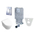 set Villeroy Boch O.novo Ceramic+DirectFlush, GROHE 38 825 nádžka, tlačidlo chrom,sedátko