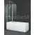 Olsen Spa line ALVOR vaňová zástena 100x135 cm, hliník chróm, zalamovacie, číre sklo