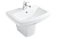 Olsen Spa NERO Umývadlo nástenné keramické, 54,5x40,5x17cm, s prepadom, otvor pre batériu