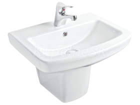 Olsen Spa NERO Umývadlo nástenné keramické, 54,5x40,5x17cm, s prepadom, otvor pre batériu