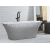 Besco ASSOS S-LINE Voľne stojaca vaňa z liateho mramoru 160x70cm, Glam-strieborna