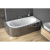Besco AVITA SLIM Vaňa asymetrická akrylátová 150x75cm Pravá 150 l, Biela