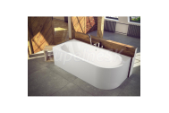 Besco AVITA Vaňa asymetrická akrylátová 180x80cm Ľavá 217 l, Biela
