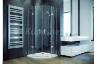 Besco VIVA 195K Štvrťkruhový sprchový kút 90x90x195cm, R550 rám Chróm Al, sk.číre 8mm
