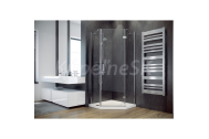 Besco VIVA 195P Päťuholníkový sprchový kút 90x90x195 cm, Pravý, rám Chróm Al, sk.číre 8mm