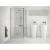 Besco EXO-C Sprchový kút 110x80x190cm, Univerz. rám Chróm Al, sk.číre 6mm