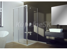 Besco ACTIS Bočná stena 80x195cm, Univerzálna, rám Chróm Al, sk.číre 8mm