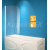 Olsen Spa LUCCA Vaňová zástena 1-dielna krídlová 76x130cm, rám Biely AL, sk. číre 6mm