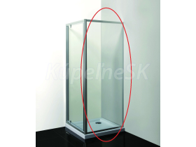 Olsen Spa SMART - PINA Bočná pevná stena 80x190cm, Chróm Al, sklo grape 6mm