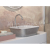 Besco ASSOS GLAM Umývadlo na dosku 520x410x170mm, liaty mramor, Strieborná