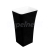 Besco ASSOS Black&White Umývadlo voľne stojace 500x400x850mm, liaty mramor, Čierna/Biela