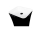 Besco ASSOS Black&White Umývadlo voľne stojace 500x400x850mm, liaty mramor, Čierna/Biela