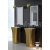 Besco ASSOS GLAM Umývadlo voľne stojace 500x400x850mm, liaty mramor, Zlatá