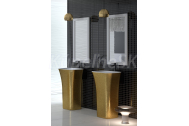 Besco ASSOS GLAM Umývadlo voľne stojace 500x400x850mm, liaty mramor, Zlatá