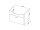Olsen Spa VIKY 65 Skrinka s keramickým umývadlom 60,6x34x43,7cm, v demonte, Biela