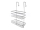 Olsen Spa KD02080864 Drôtená polička 25x12,3x49,5cm, pochrómovaná oceľ