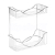 Olsen Spa KD02080052 Drôtená polička 29,5x12,5x33,5cm, pochrómovaná oceľ