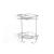 Olsen Spa KD02080049 Drôtená rohová polička 17,5x17,5x30cm, pochrómovaná oceľ