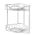 Olsen Spa KD02080046 Drôtená rohová polička 24x24x32,3cm, pochrómovaná oceľ